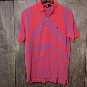 Polo Ralph Lauren Mens Size L Striped Polo Shirt Short Sleeve